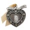 Gloria Duchin Forever In Our Heart Silver Metal Picture Frame Memorial Christmas Ornament